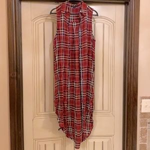 Socialite Nordstrom | Long Plaid Vest | Size: S